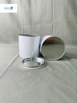 750 ml de pintura blanca vacía para automóviles de lata de almacenamiento redonda de forma cuadrada más delgada