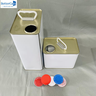3.75 litros de pintura blancos recubiertos 1 galón de latas de estaño cuadrado vacío