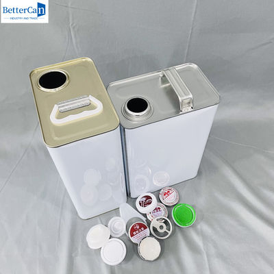 500 ml de latas de estaño de pintura recubiertas vacías de 1 galón cubo industrial con tapa de metal