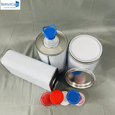 3.75 litros de pintura blancos recubiertos 1 galón de latas de estaño cuadrado vacío
