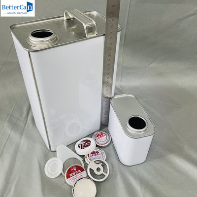 500 ml de latas de estaño de pintura recubiertas vacías de 1 galón cubo industrial con tapa de metal