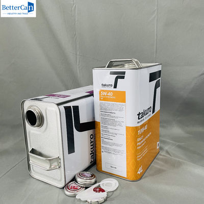 Aceite de motor OEM 1 galón de lata de líquido vacío con tapa de metal 500 ml rectangular