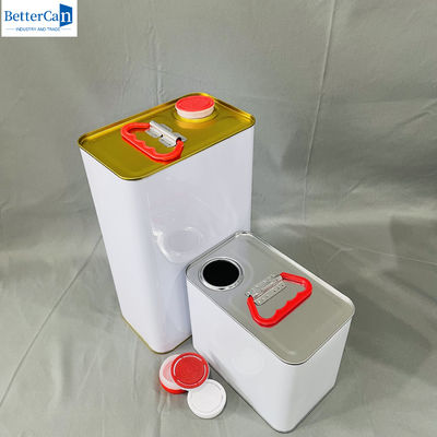 Cubo de pintura blanca 1 galón de latas de pintura para automóviles 4L de latas de pintura metálica vacía