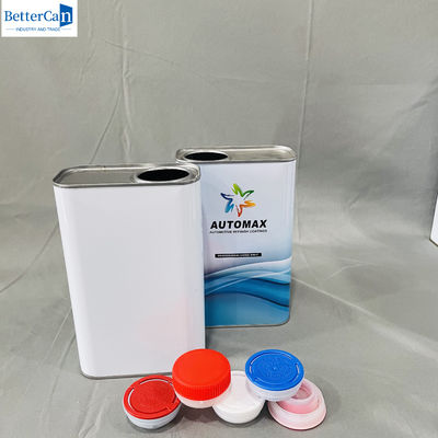 3.75 litros de pintura blancos recubiertos 1 galón de latas de estaño cuadrado vacío