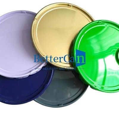 Cubo de estaño de oro con cerradura Hoop Accesorios de estaño de flor Lugar tapa 0,38mm Medidor OEM espesor y color